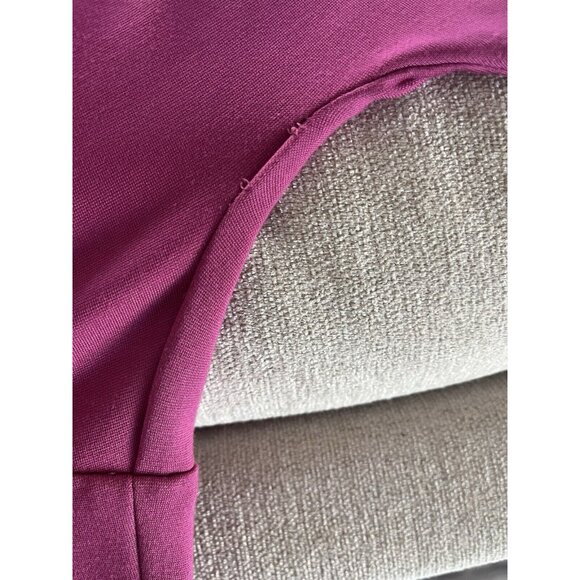 Trina Turk Sarafina Sheath Dress Pleated Crew Neck Orchid Size 10 Knee Length - Picture 6 of 12